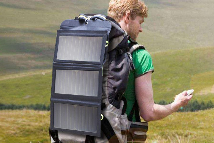 Solar Panel Charger with Built-in Battery